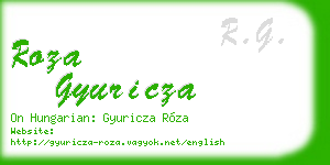 roza gyuricza business card