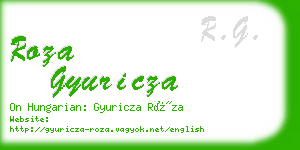 roza gyuricza business card